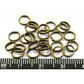 Колечки металлические двойная крутка 6 мм Бронза  70 штук/упаковка