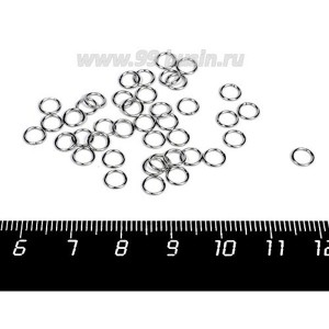 Колечки металлические разъемные 5*0,7 мм нержавеющая сталь (stainless steel) 40 штук/упаковка Колечки металлические разъемные 5*0,7 мм нержавеющая сталь (stainless steel) 40 штук/упаковка