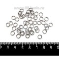 Колечки металлические двойная крутка 6 мм нержавеющая сталь 50 штук/упаковка