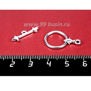 Застежка - тогл ювелирный, посеребрение 12 мк Королевская Лилия 3037, 22*15, палочка 20*6,5 мм, 1 набор/упаковка, производство РОССИЯ Застежка - тогл ювелирный, посеребрение 12 мк Королевская Лилия 3037, 22*15, палочка 20*6,5 мм, 1 набор/упаковка, производство РОССИЯ