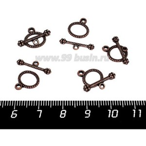 Тогл Овал малый два ряда точек 10*12, 174*5 мм, цвет старая медь 5 штук/упаковка Тогл Овал малый два ряда точек 10*12, 174*5 мм, цвет старая медь 5 штук/упаковка