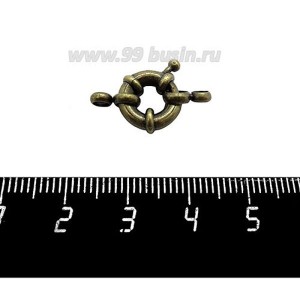 Замок-кольцо 11 мм на 1 нить, цвет бронза 1 штука Замок-кольцо 11 мм на 1 нить, цвет бронза 1 штука
