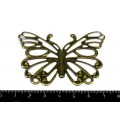 Коннектор штампованный Большая Бабочка, 66*50 мм, цвет бронза, 1 шт/уп