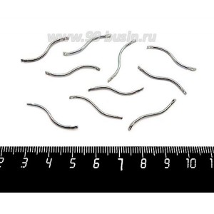 Соединитель Спираль гладкая, 26*1,2 мм, цвет никель 10 штук/упаковка