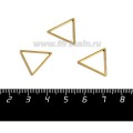 Коннектор нержавеющая сталь оксид титана Треугольник 18*16*1 мм цвет золото 1 штука