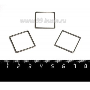 Коннектор нержавеющая сталь Квадрат большой 20*20*1 мм цвет стальной 1 штука