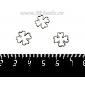 Коннектор нержавеющая сталь Клевер 11*11*1 мм цвет стальной 1 штука