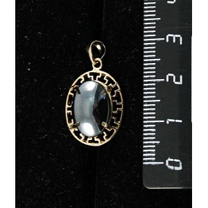 Кулон из гематита, "греческий", 14х10мм