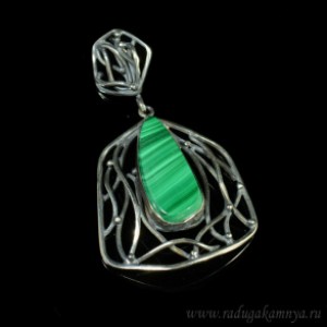 Кулон с малахитом, 30*40м