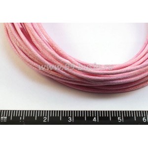 Шнур вощеный 1 мм розовый 6 метров/упаковка