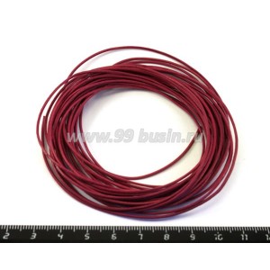 Шнурок натуральная кожа фуксия 1 мм 5 метров/упаковка