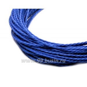 Шнур синтетический витой 0,7 мм (подходит для плетения браслетов), цвет лазурный, 6 метров/упаковка