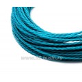 Шнур синтетический витой 0,7 мм (подходит для плетения браслетов), цвет морской волны, 6 метров/упаковка