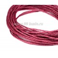 Шнур вощеный 1 мм темно-розовый 6 метров/упаковка