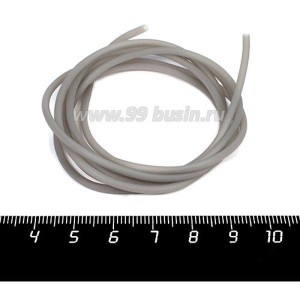 Шнур латексный (трубка) полый 2 мм серый 1 метр/упаковка