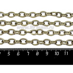 Цепочка 9*7*1,6 мм якорная, цвет бронза 1 метр/упаковка Цепочка 9*7*1,6 мм якорная, цвет бронза 1 метр/упаковка