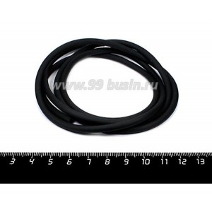 Шнур латексный полый 4 мм, цвет черный 1 метр/упаковка