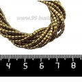 Натуральный камень ГЕМАТИТ с покрытием под ПИРИТ маленький цилиндрик 2*2 мм, цвет темное античное золото, 40 см/нить Натуральный камень ГЕМАТИТ с покрытием под ПИРИТ маленький цилиндрик 2*2 мм, цвет темное античное золото, 40 см/нить
