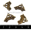 Подвеска Машинка 21*15  мм, цвет  бронза 4 шт/уп