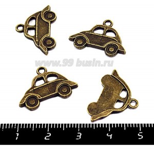 Подвеска Машинка 21*15  мм, цвет  бронза 4 шт/уп