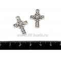 Подвеска Кельтский крест 25*14 мм цвет старое серебро 2 штуки/упаковка