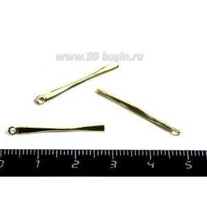 Подвеска ювелирная Палочка 5018 позолота 0,45 мк 27*2 мм, 1 штука производство Россия