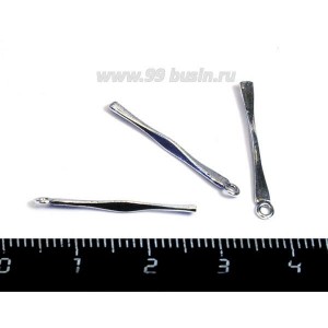 Подвеска ювелирная Палочка 5017 оксидированное посеребрение 12 мкн 23*2 мм, производство Россия 1 штука