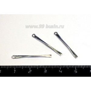 Подвеска ювелирная Палочка 5018 оксидированное посеребрение 12 мкн 27*2 мм, производство Россия 1 штука