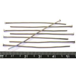 Пины гвоздики 50*0,8 мм цвет никель 40 штук/упаковка