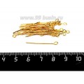 Пины с колечком 26*0,7 мм, цвет золото 40 штук/упаковка