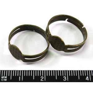 Основа для кольца с площадкой цвет бронза 3 шт/упак