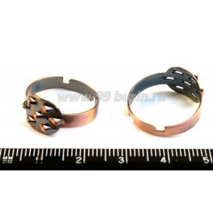 Основа для кольца 7 петель цвет медь 3 штуки/упаковка