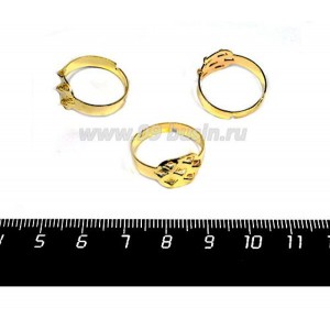 Основа для кольца 7 петель цвет золото 3 штуки/упаковка