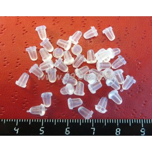 Заглушка силиконовая б/цветная 20 пар/уп