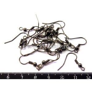 Швензы с шариком цвет черный никель 10 пар/упак