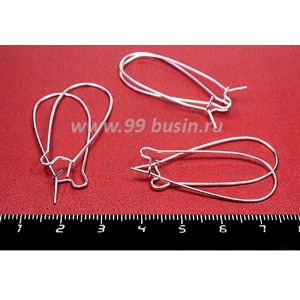 Швензы петли 37 мм, цвет светлое серебро 3 пары/упаковка