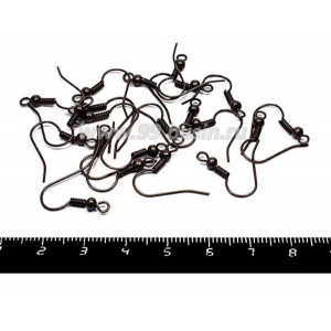 Швензы с шариком, цвет тёмная медь 10 пар/упаковка Швензы с шариком, цвет тёмная медь 10 пар/упаковка