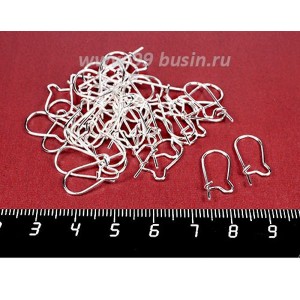 Швензы Петли 15 мм, цвет светлое серебро 10 пар/упаковка