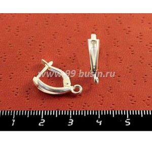 Швензы ювелирные Геометрия, 18*11 мм, посеребрение 12 мк, 1 пара, производство Россия