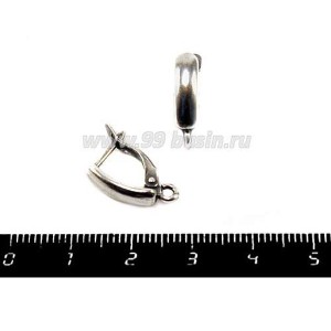 Швензы ювелирные № 50 17*10 мм, оксидированное посеребрение 12 мкн 1 пара