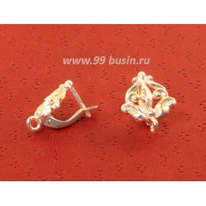 Швензы ювелирные Барокко 17*15 мм, посеребрение 12 микрон, 1 пара, производство Россия Швензы ювелирные Барокко 17*15 мм, посеребрение 12 микрон, 1 пара, производство Россия