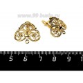 Швензы ювелирные Роскошь 19*17 мм, позолота 0,45 мк , 1 пара, производство РОССИЯ