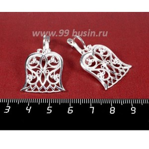 Швензы ювелирные Императрица 35*23 мм, посеребрение 12 мкн, 1 пара, пр-во Россия Швензы ювелирные Императрица 35*23 мм, посеребрение 12 мкн, 1 пара, пр-во Россия
