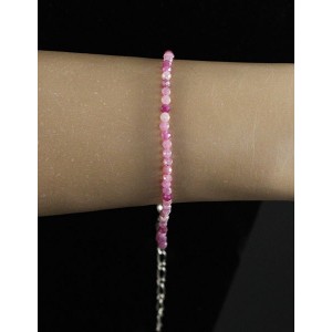 Браслет из рубина 3мм огранка IV катег.