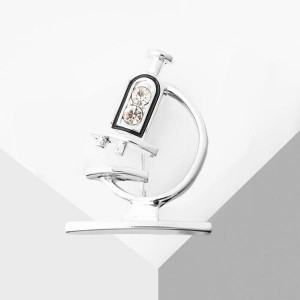 Брошь "Микроскоп", цвет чёрно-белый, цвет серебристый Брошь "Микроскоп", цвет чёрно-белый, цвет серебристый