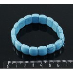 Браслет из бирюзы(имитация) (длина браслета 18 см, размер звена 15х11 мм)