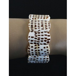 Браслет с перламутром "точки" прямоугольник 25*16мм