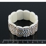 Браслет с перламутром "точки" прямоугольник 25*16мм