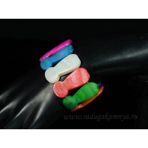 Браслет из перламутра кегли 35*15мм (тонир.) ассорти