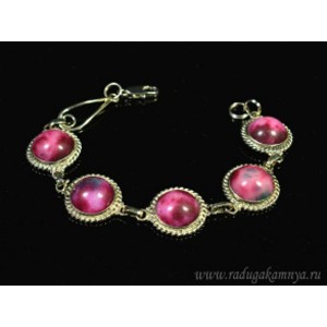 Браслет из турмалина (имитация) " Круг " 17., 19см.